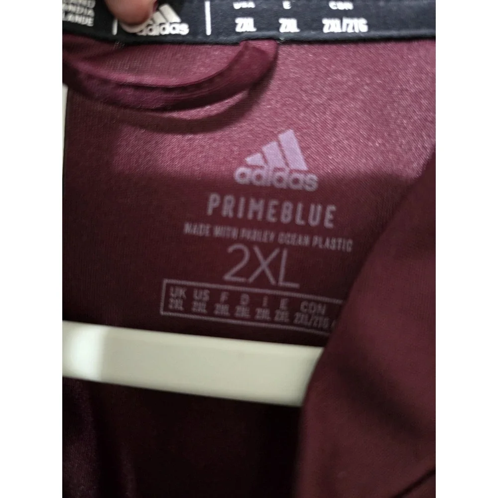Texas A&M‎ Aggies Shirt Mens 2XL Red NCAA Football Adidas Primeblue 1/4 Zip